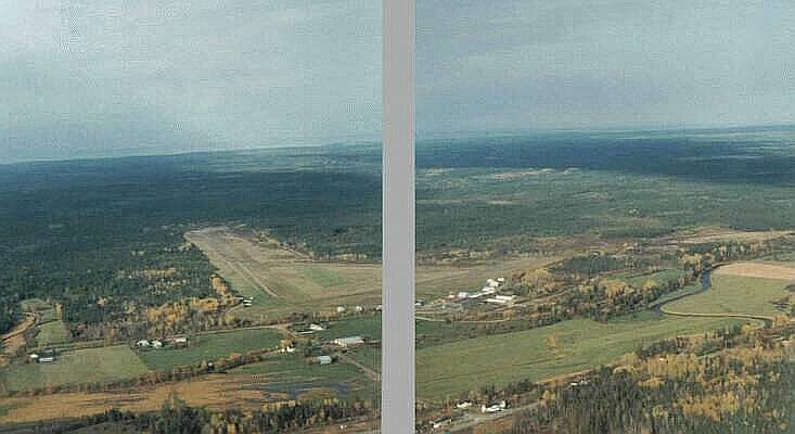Panoramic View of Stanley Airport and Wildland North