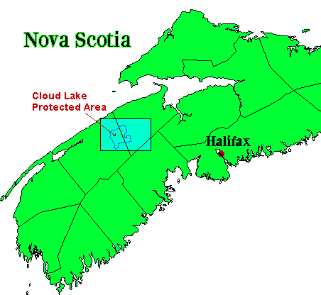 Map of Cloud Lake Protected Area Location