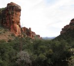 View back out of the Sedona Canyon                     