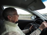              Alison at the Whieel of the Kia Niro                  