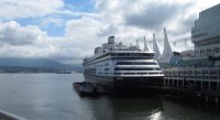                                The Zaandam in dock at Vancouver readying to steam to Alaska and back
