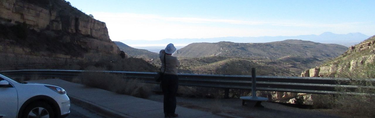 Looking down into the Tularosa Basin      