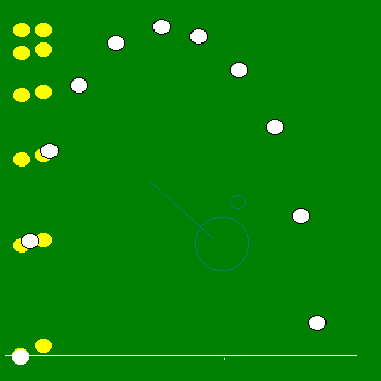 Path of flight of a ball tossed on a rotating space station