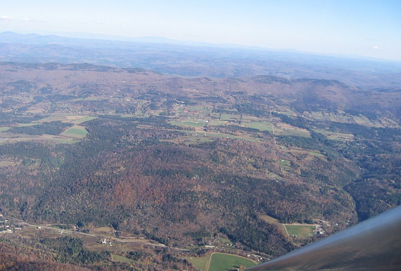 View from the West ridge over the airfield to the East Ridge - Mountains of New Hampshire are on the Horizon